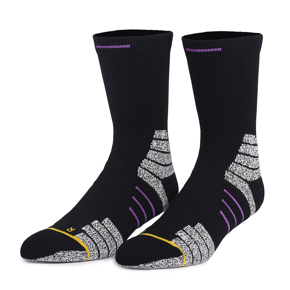 Wholesale Indoor Terry Skate Yoga Socks Mid Calf Cotton Grip Anti Slip Pilates Socks for Unisex 2026 New Arrival