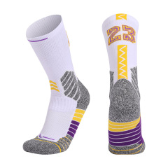2026 New Arrival Wholesale Indoor Terry Skate Yoga Socks Mid Calf Cotton Grip Anti Slip Pilates Socks for Unisex