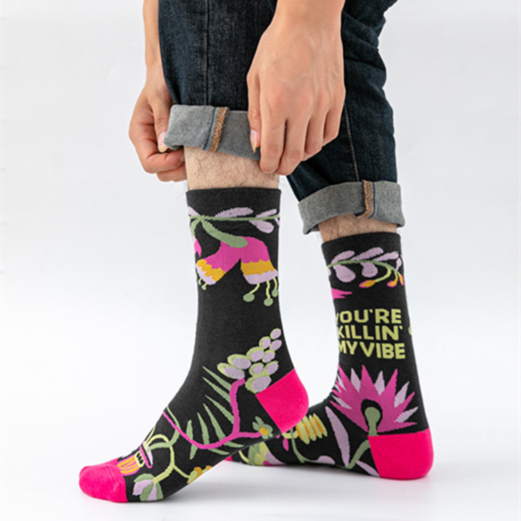 Design Happy  Colorful Jacquard Sox Design Socks Funny Socks Happy Man Socks 2026 High quality