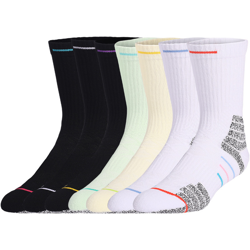 Wholesale Indoor Terry Skate Yoga Socks Mid Calf Cotton Grip Anti Slip Pilates Socks for Unisex 2026 New Arrival