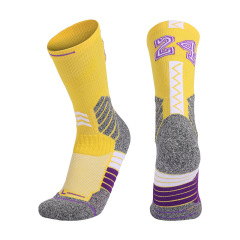 2026 New Arrival Wholesale Indoor Terry Skate Yoga Socks Mid Calf Cotton Grip Anti Slip Pilates Socks for Unisex