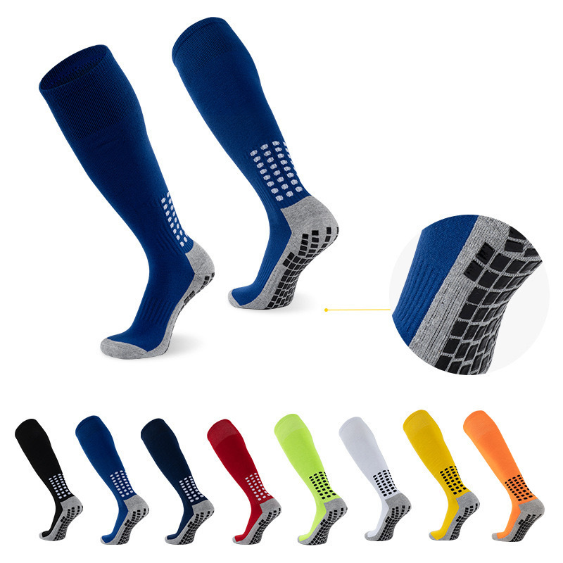 2026 HJ Arrival Wholesale Indoor Terry Skate Yoga Socks Mid Calf Cotton Grip Anti Slip Pilates Socks for Unisex