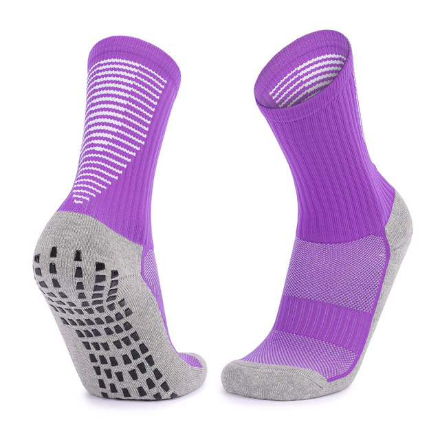 Arrival Wholesale Indoor Terry Skate Yoga Socks Mid Calf Cotton Grip Anti Slip Pilates Socks for Unisex