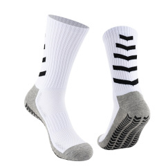 HJ 2026 Arrival Wholesale Indoor Terry Skate Yoga Socks Mid Calf Cotton Grip Anti Slip Pilates Socks for Unisex