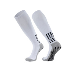 2026 HJ Arrival Wholesale Indoor Terry Skate Yoga Socks Mid Calf Cotton Grip Anti Slip Pilates Socks for Unisex