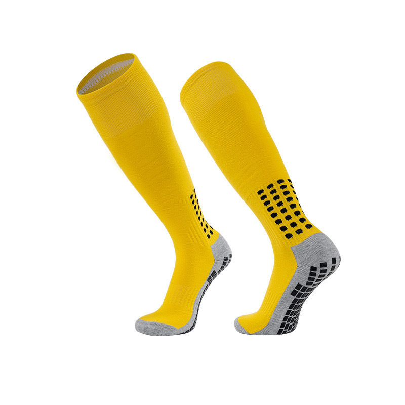 2026 HJ Arrival Wholesale Indoor Terry Skate Yoga Socks Mid Calf Cotton Grip Anti Slip Pilates Socks for Unisex