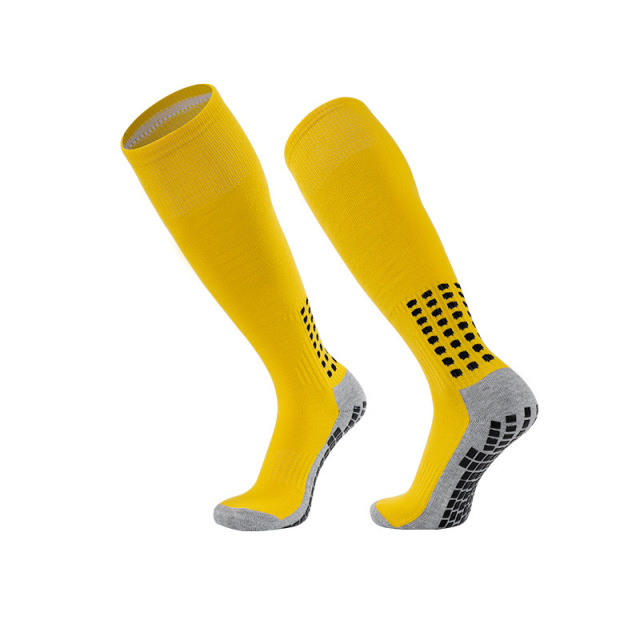 2026 HJ Arrival Wholesale Indoor Terry Skate Yoga Socks Mid Calf Cotton Grip Anti Slip Pilates Socks for Unisex