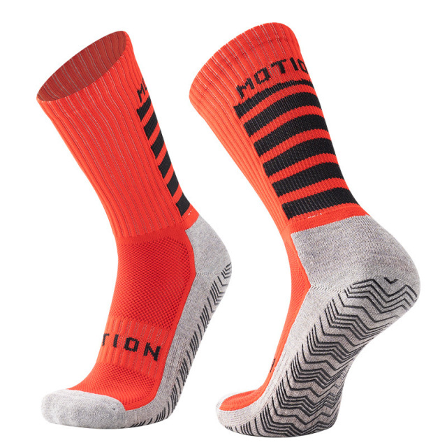 HJ 2026 Arrival Wholesale Indoor Terry Skate Yoga Socks Mid Calf Cotton Grip Anti Slip Pilates Socks for Unisex