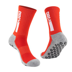 HJ 2026 Arrival Wholesale Indoor Terry Skate Yoga Socks Mid Calf Cotton Grip Anti Slip Pilates Socks for Unisex