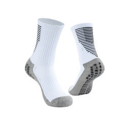 2026 HJ Arrival Wholesale Indoor Terry Skate Yoga Socks Mid Calf Cotton Grip Anti Slip Pilates Socks for Unisex