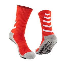 HJ 2026 Arrival Wholesale Indoor Terry Skate Yoga Socks Mid Calf Cotton Grip Anti Slip Pilates Socks for Unisex