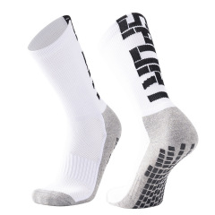 2026 HJ Arrival Wholesale Indoor Terry Skate Yoga Socks Mid Calf Cotton Grip Anti Slip Pilates Socks for Unisex