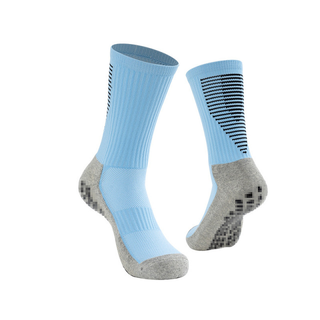 2026 HJ Arrival Wholesale Indoor Terry Skate Yoga Socks Mid Calf Cotton Grip Anti Slip Pilates Socks for Unisex