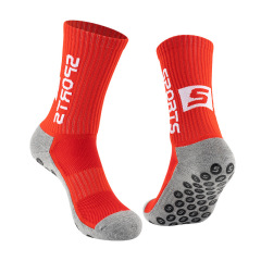HJ 2026 Arrival Wholesale Indoor Terry Skate Yoga Socks Mid Calf Cotton Grip Anti Slip Pilates Socks for Unisex