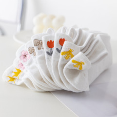 Premium White Summer Socks for Private Label Summer Breathable SoftWomen Low Cut Ankle Socks