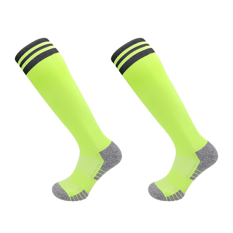 2026 HJ Arrival Wholesale Indoor Terry Skate Yoga Socks Mid Calf Cotton Grip Anti Slip Pilates Socks for Unisex