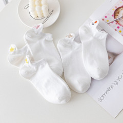 Premium White Summer Socks for Private Label Summer Breathable SoftWomen Low Cut Ankle Socks