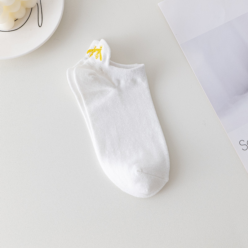 Premium White Summer Socks for Private Label Summer Breathable SoftWomen Low Cut Ankle Socks