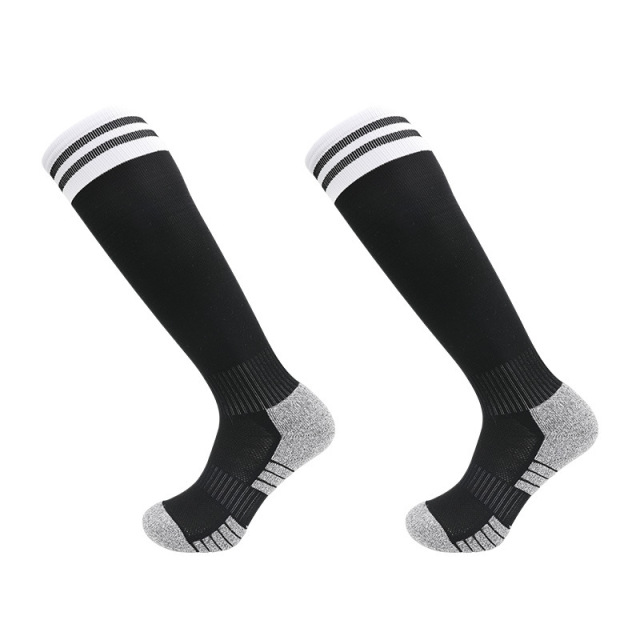 2026 HJ Arrival Wholesale Indoor Terry Skate Yoga Socks Mid Calf Cotton Grip Anti Slip Pilates Socks for Unisex