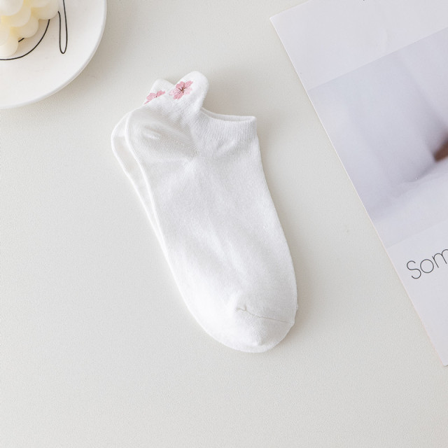 Premium White Summer Socks for Private Label Summer Breathable SoftWomen Low Cut Ankle Socks