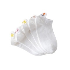 Premium White Summer Socks for Private Label Summer Breathable SoftWomen Low Cut Ankle Socks