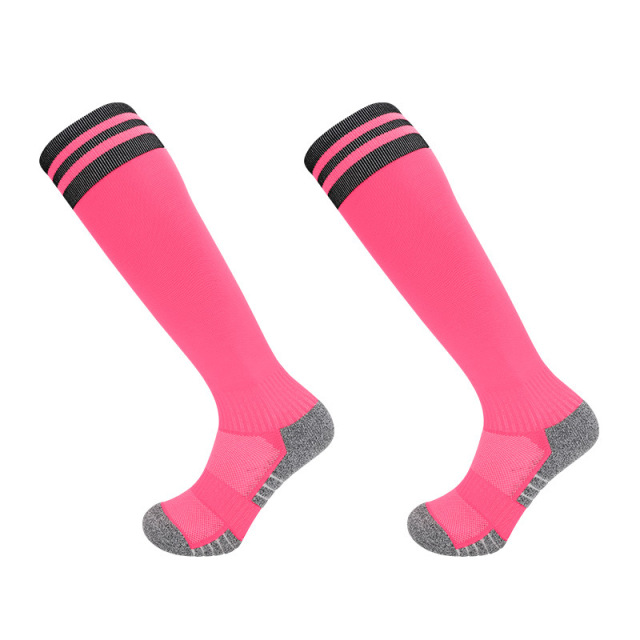 2026 HJ Arrival Wholesale Indoor Terry Skate Yoga Socks Mid Calf Cotton Grip Anti Slip Pilates Socks for Unisex