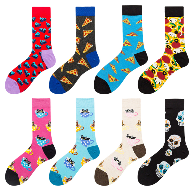 2026 High quality Design Happy  Colorful Jacquard Sox Design Socks Funny Socks Happy Man Socks