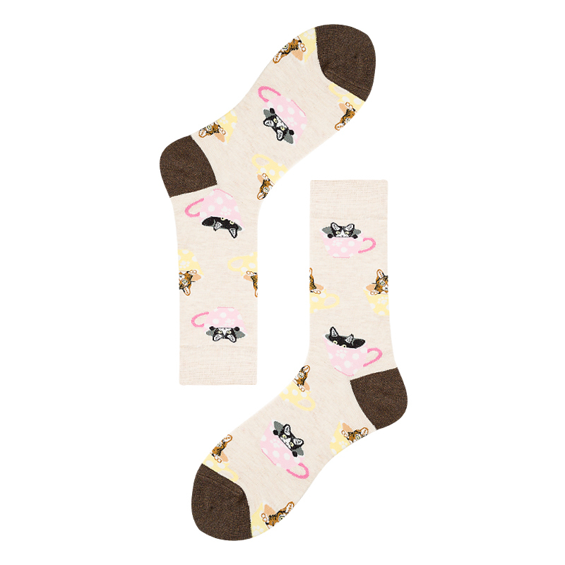 2026 High quality Design Happy  Colorful Jacquard Sox Design Socks Funny Socks Happy Man Socks