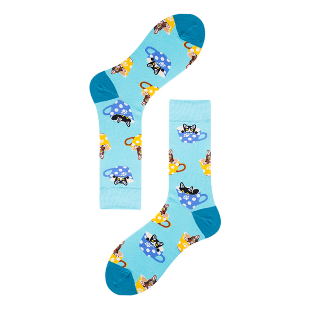 2026 High quality Design Happy  Colorful Jacquard Sox Design Socks Funny Socks Happy Man Socks