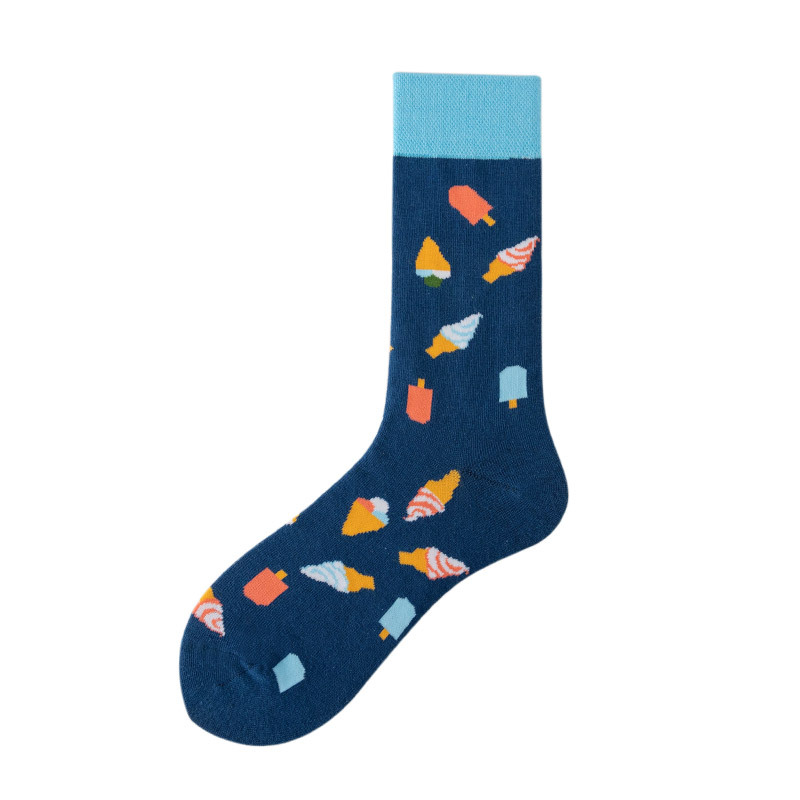 2026 newhappy socks  Solid Color Hip Hop Street Fashion Pure Colors Sports Letter Logo Jacquard Cotton happy  Socks