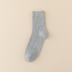 2026  Solid Color Hip Hop Street Fashion Pure Colors Sports Letter Logo Jacquard Cotton happy  Socks