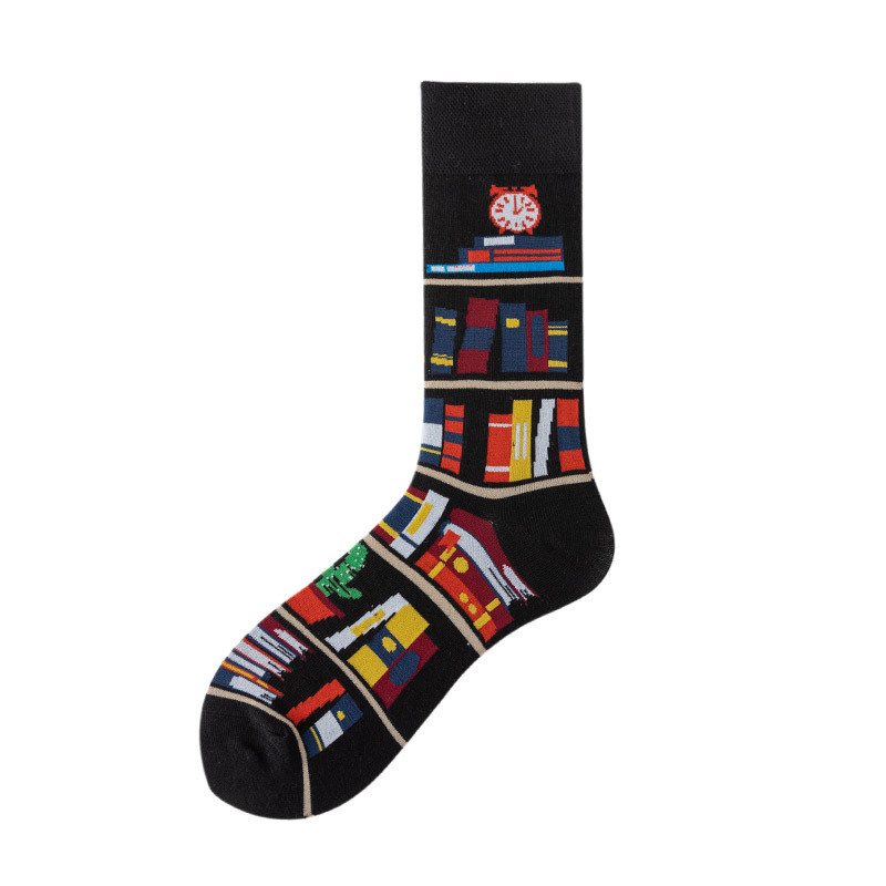 2026 newhappy socks  Solid Color Hip Hop Street Fashion Pure Colors Sports Letter Logo Jacquard Cotton happy  Socks