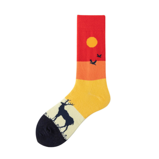 2026 newhappy socks  Solid Color Hip Hop Street Fashion Pure Colors Sports Letter Logo Jacquard Cotton happy  Socks