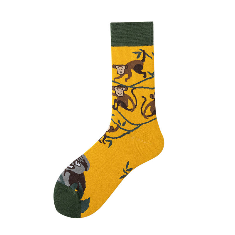 2026 newhappy socks  Solid Color Hip Hop Street Fashion Pure Colors Sports Letter Logo Jacquard Cotton happy  Socks