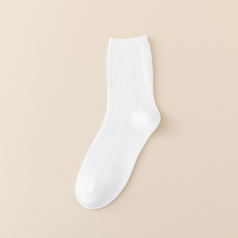 2026  Solid Color Hip Hop Street Fashion Pure Colors Sports Letter Logo Jacquard Cotton  sport  Socks