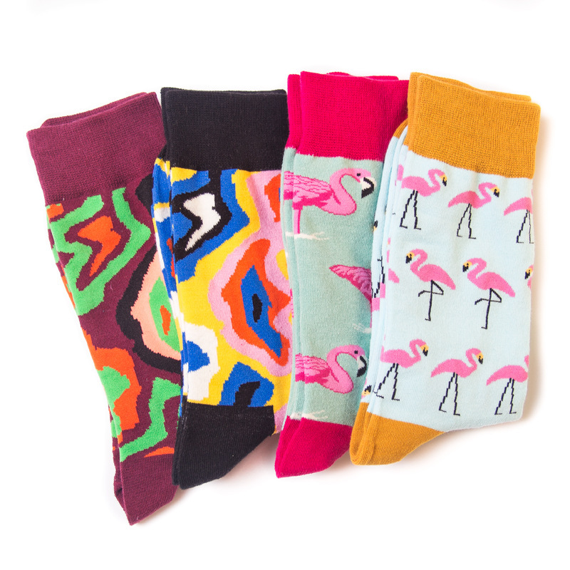 2026 newhappy socks  Solid Color Hip Hop Street Fashion Pure Colors Sports Letter Logo Jacquard Cotton happy  Socks