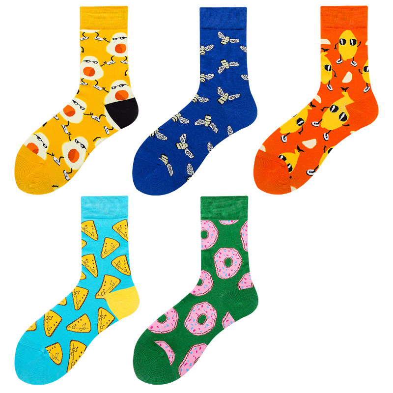 2026 High quality Design Happy  Colorful Jacquard Sox Design Socks Funny Socks Happy Man Socks