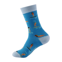 Solid Color Hip Hop Street Fashion Pure Colors Sports Letter Logo Jacquard Cotton happy  Socks
