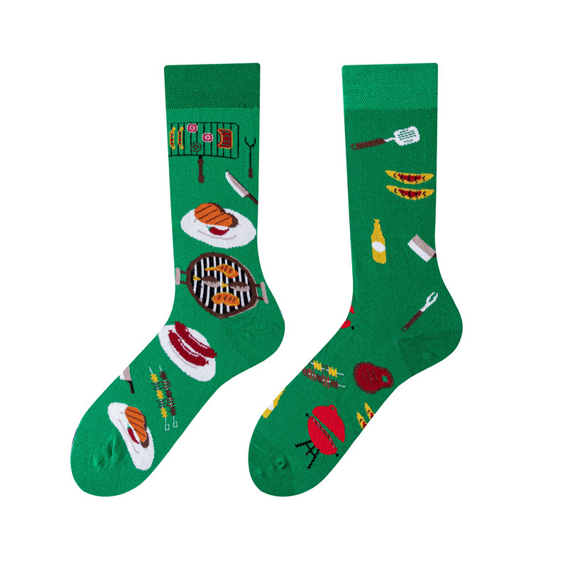 2026 Wholesale Popular Solid Color Hip Hop Street Fashion Pure Colors Sports Letter Logo Jacquard Cotton Socks