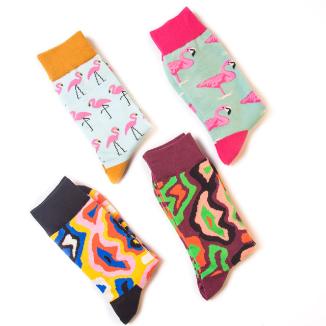 2026 newhappy socks  Solid Color Hip Hop Street Fashion Pure Colors Sports Letter Logo Jacquard Cotton happy  Socks