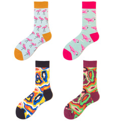 2026 newhappy socks  Solid Color Hip Hop Street Fashion Pure Colors Sports Letter Logo Jacquard Cotton happy  Socks