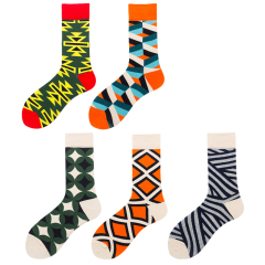 2026 High quality Design Happy  Colorful Jacquard Sox Design Socks Funny Socks Happy Man Socks