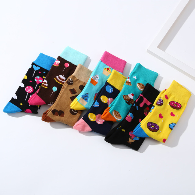 2026 Popular Solid Color Hip Hop Street Fashion Pure Colors Sports Letter Logo Jacquard Cotton Socks