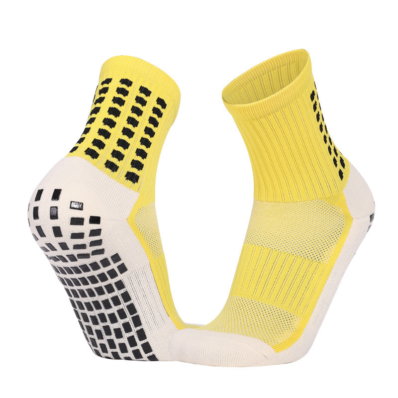 New Arrival Wholesale Indoor Terry Skate Yoga Socks Mid Calf Cotton Grip Anti Slip Pilates Socks for Unisex