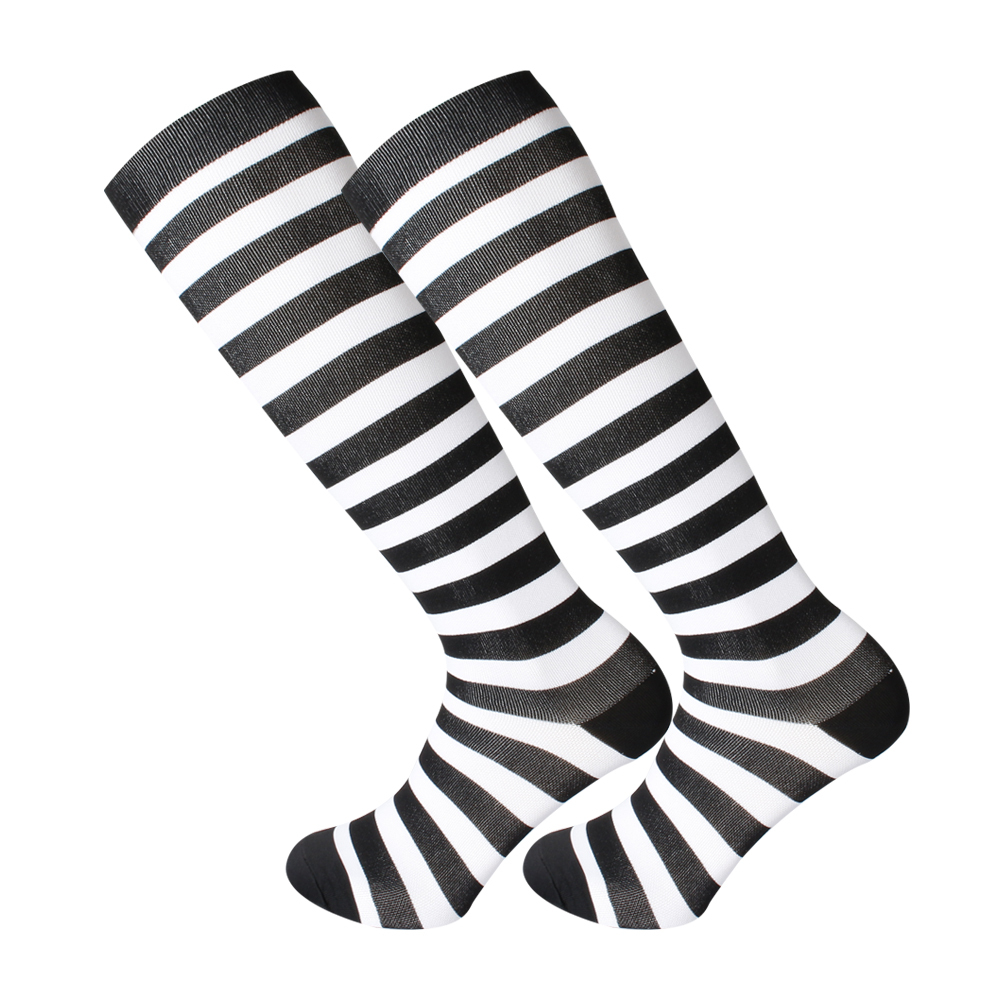 sport Printed Women's Stockings Over Knee Socks Zebra Stripe Japanese Thigh Striped High Stockings