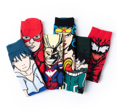 HJ 2026 Professional Design Happy Custom Colorful Jacquard Sox Design Socks Funny Socks Happy Man Socks