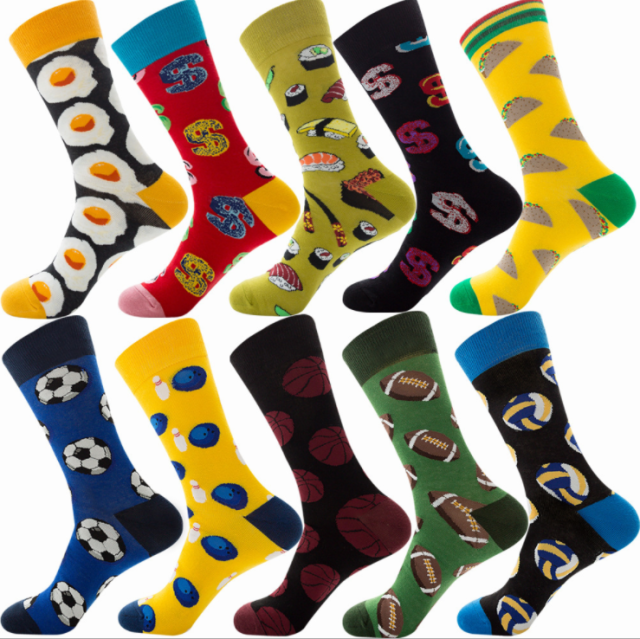 2026 Professional Design Happy Custom Colorful Jacquard Sox Design Socks Funny Socks Happy Man Socks