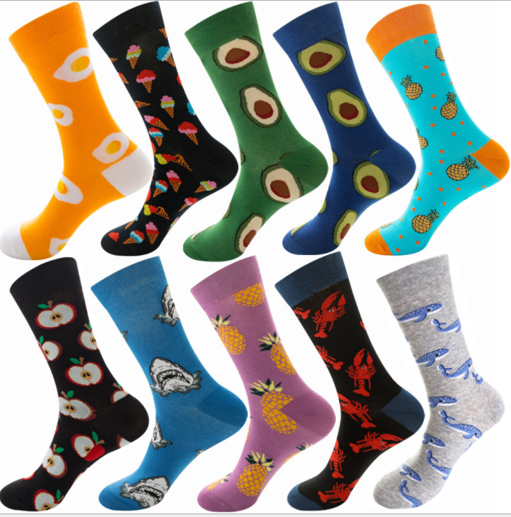 2026 Professional Design Happy Custom Colorful Jacquard Sox Design Socks Funny Socks Happy Man Socks
