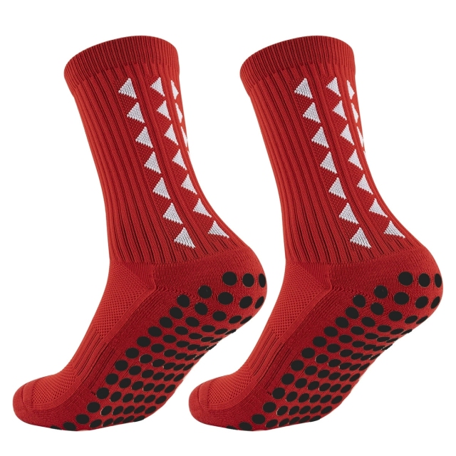 2026 HJ New Arrival Wholesale Indoor Terry Skate Yoga Socks Mid Calf Cotton Grip Anti Slip Pilates Socks for Unisex