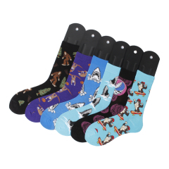 2026 HJ High quality Professional Design Happy Custom Colorful Jacquard Sox Design Socks Funny Socks Happy Man Socks